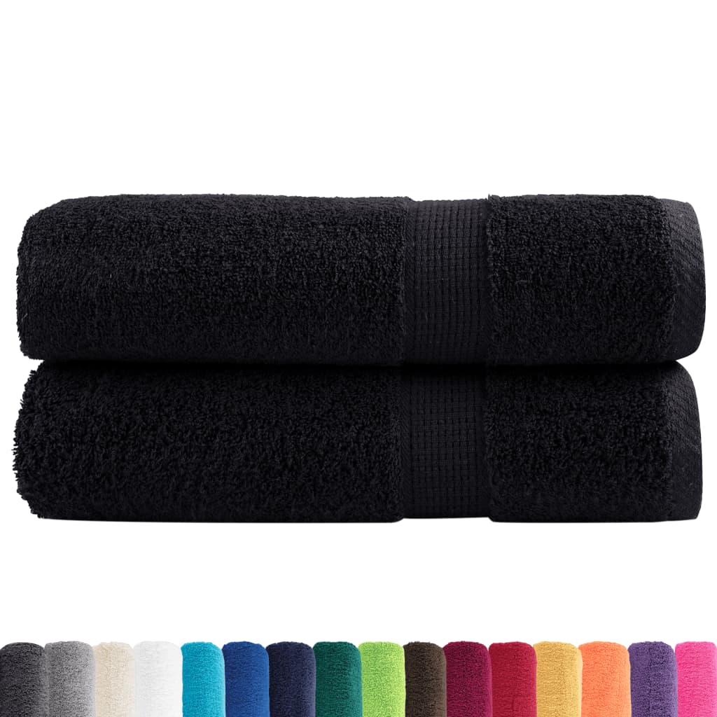 Premium-Duschtücher Solund 2 Stk. 600 G/M² Schwarz