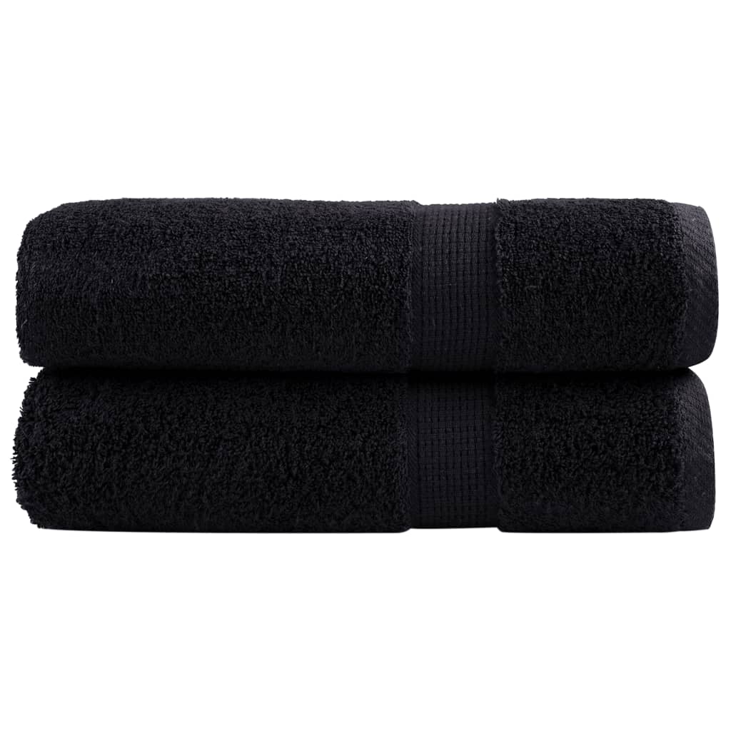 Premium-Duschtücher Solund 2 Stk. 600 G/M² Schwarz