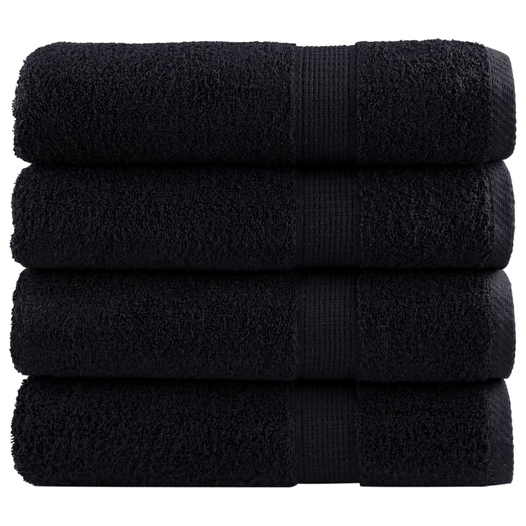 Premium-Duschtücher Solund 2 Stk. 600 G/M² Schwarz
