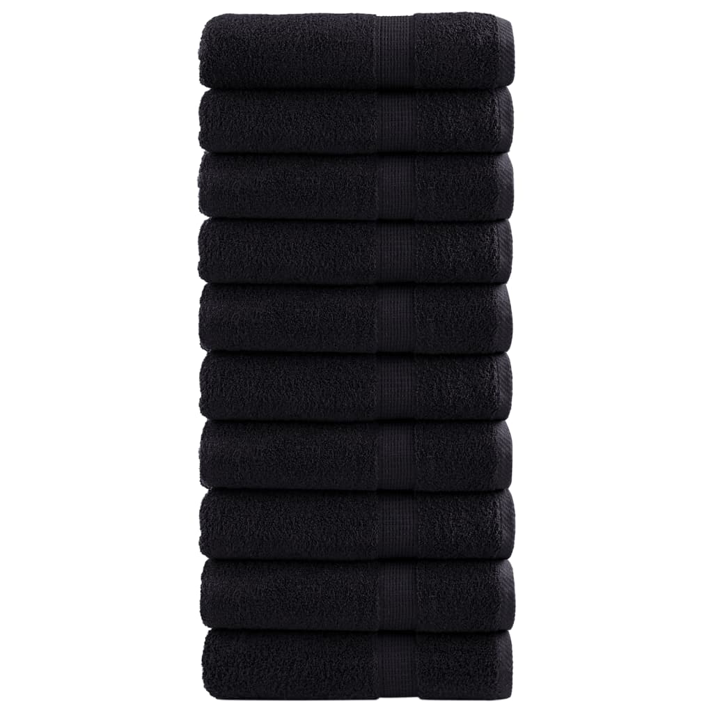 Premium-Duschtücher Solund 2 Stk. 600 G/M² Schwarz