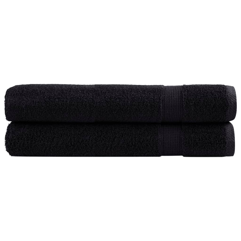 Premium-Duschtücher Solund 2 Stk. 600 G/M² Schwarz