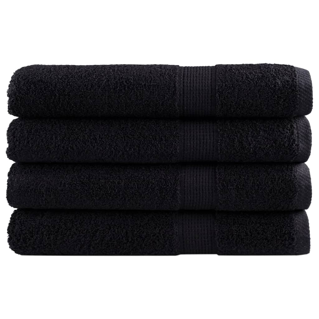 Premium-Duschtücher Solund 2 Stk. 600 G/M² Schwarz