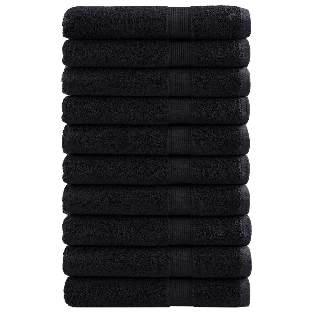 Premium-Duschtücher Solund 2 Stk. 600 G/M² Schwarz