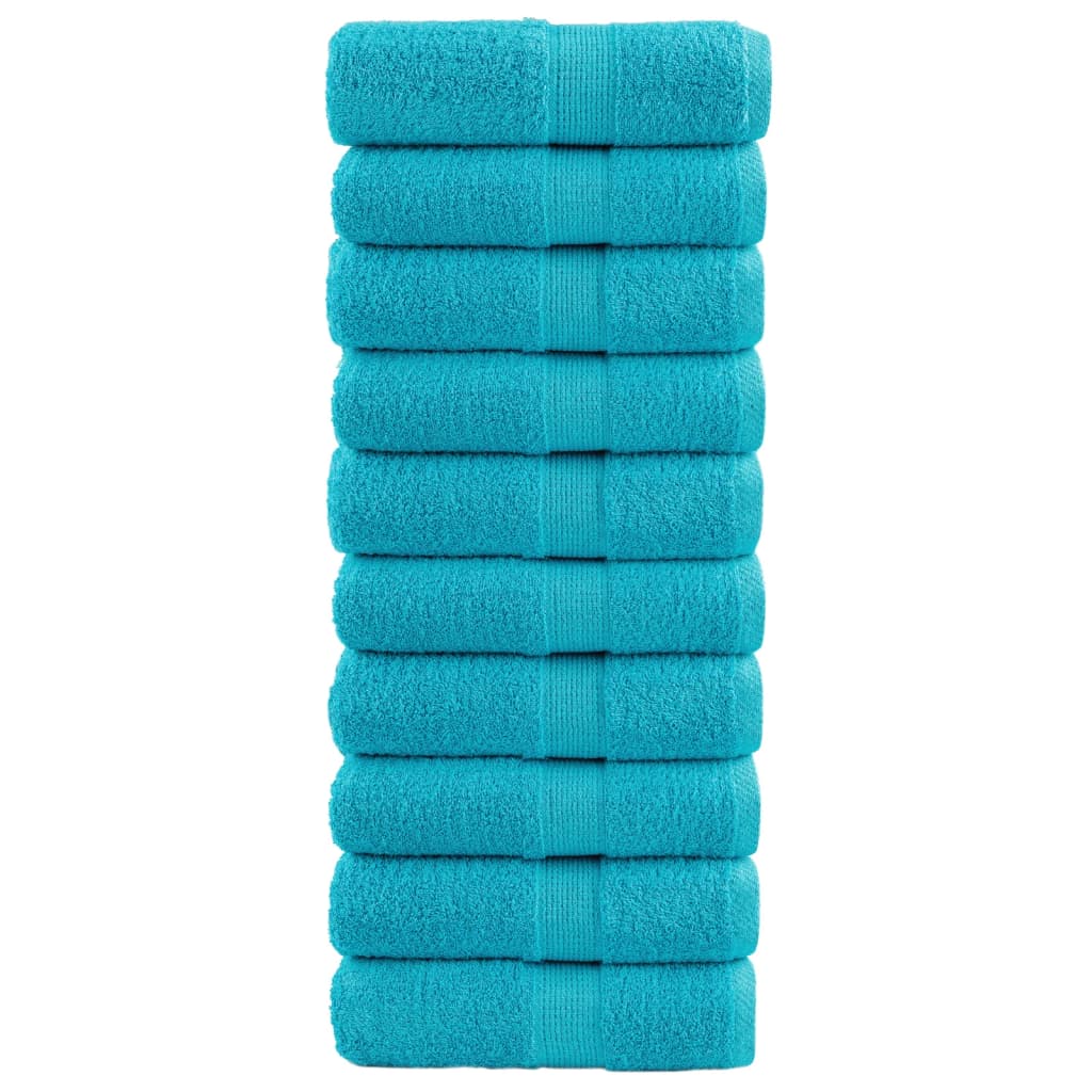 Premium-Handtücher Solund 10 Stk. 600 G/M² Türkis