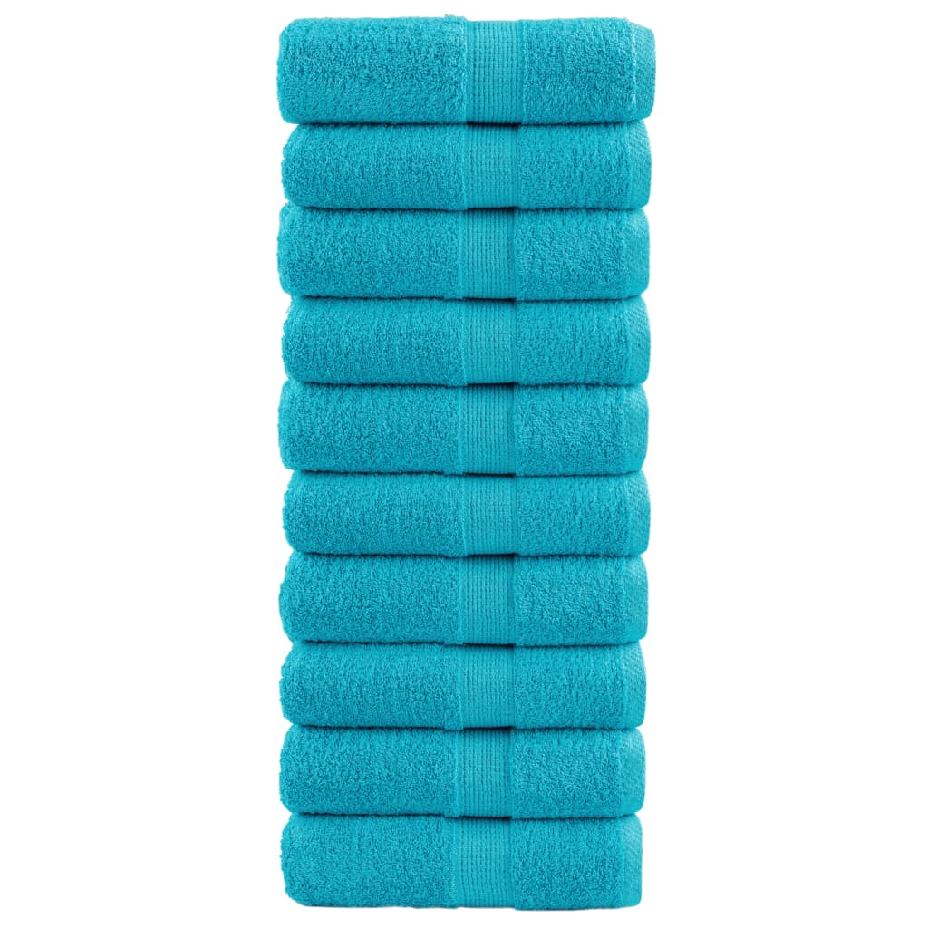 Premium-Handtücher Solund 10 Stk. 600 G/M² Türkis