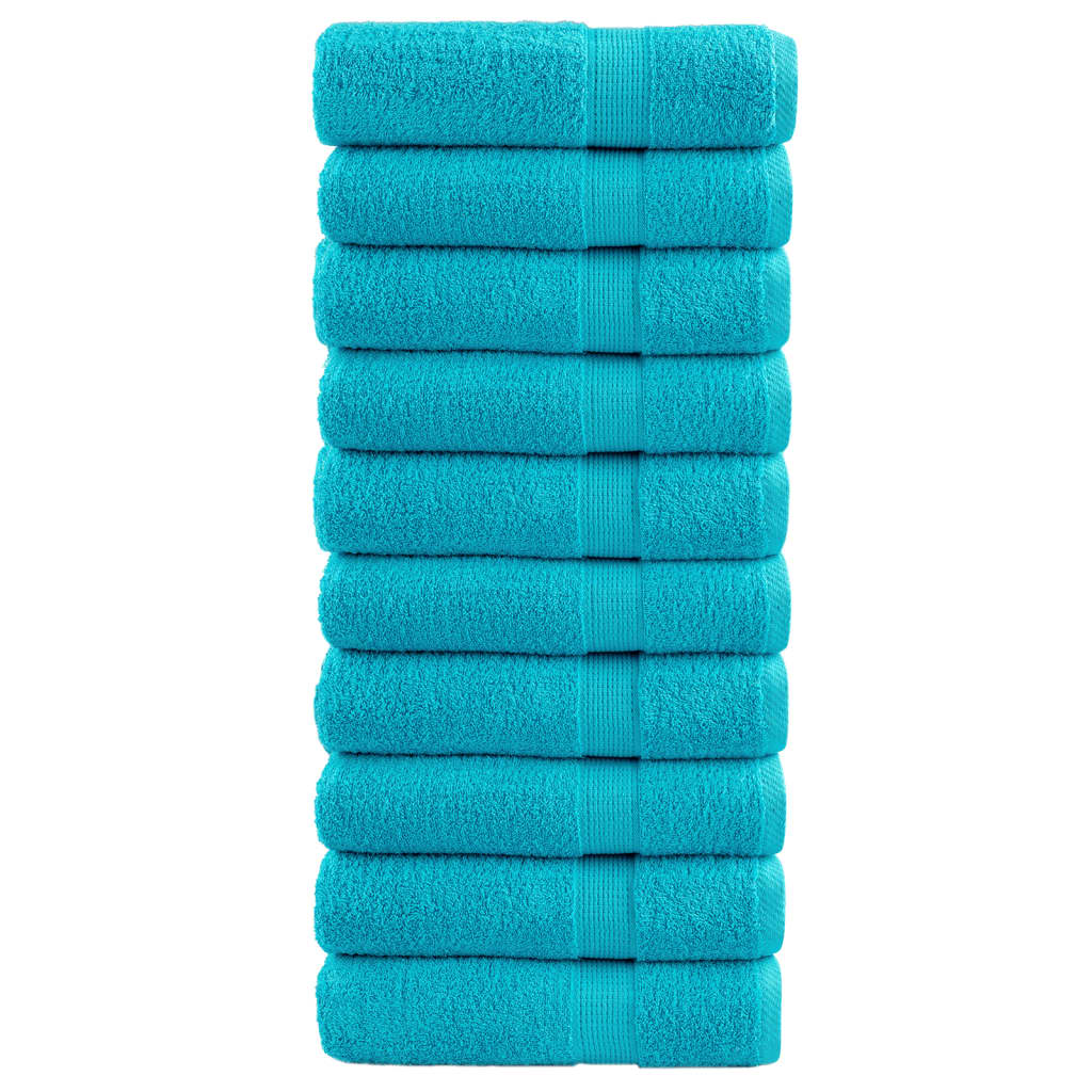 Premium-Handtücher Solund 10 Stk. 600 G/M² Türkis