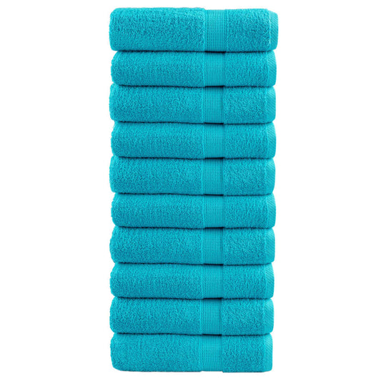 Premium-Handtücher Solund 10 Stk. 600 G/M² Türkis