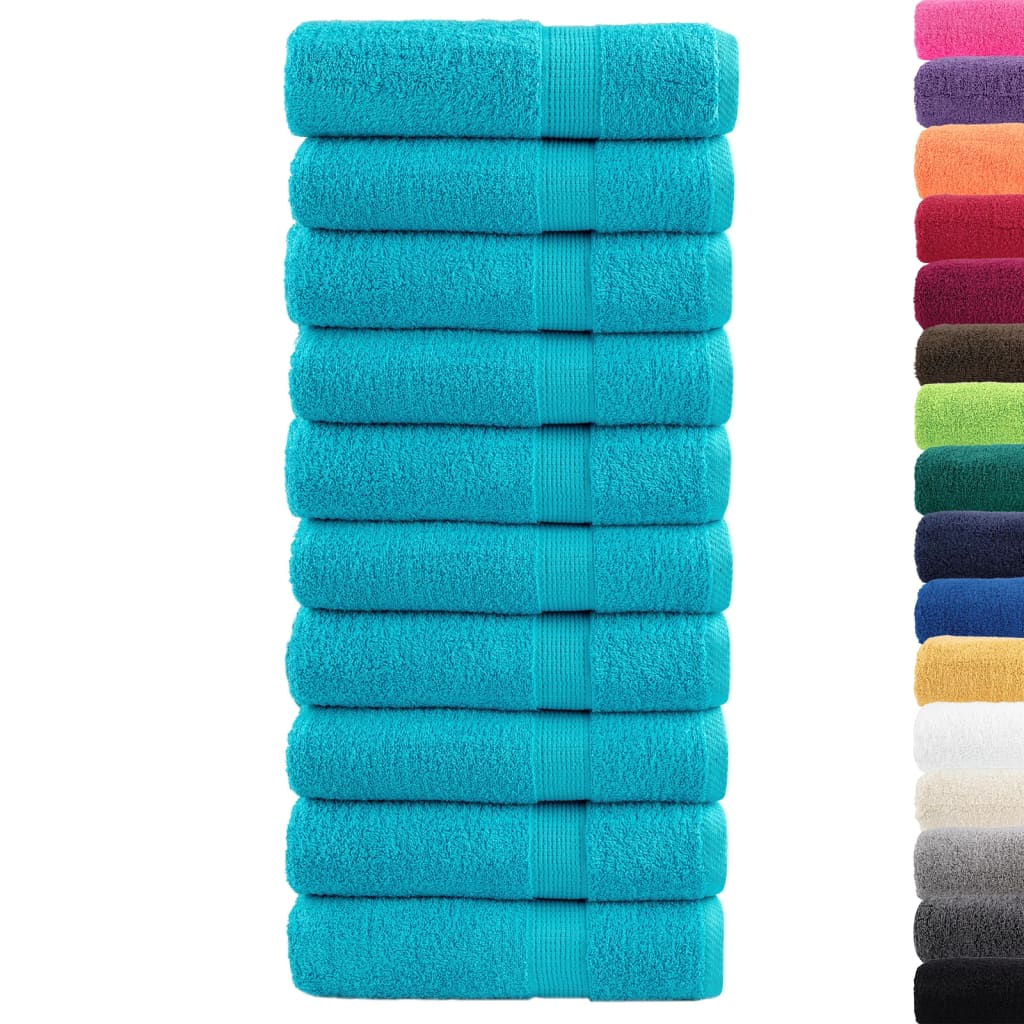 Premium-Handtücher Solund 10 Stk. 600 G/M² Türkis