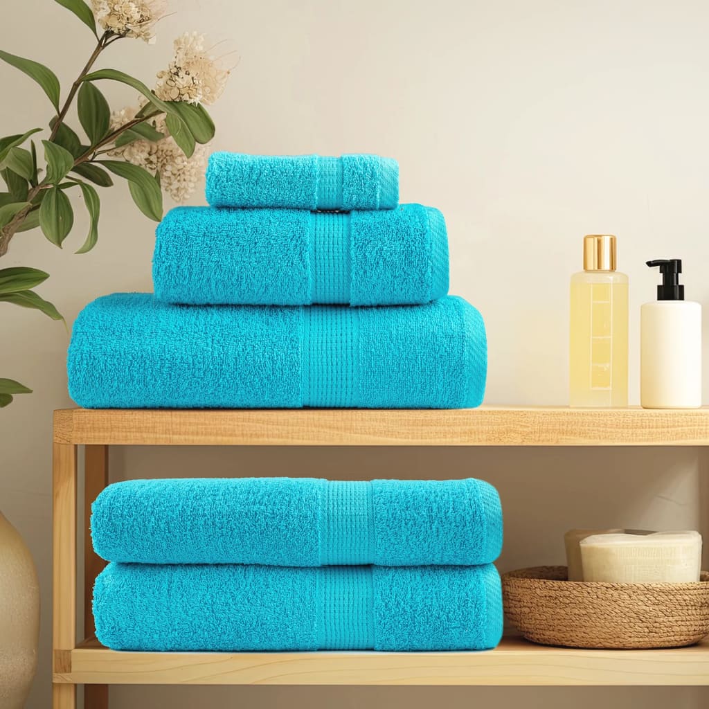 Premium-Handtücher Solund 10 Stk. 600 G/M² Türkis