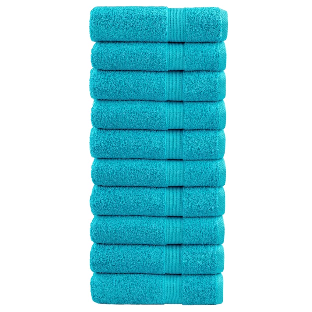 Premium-Handtücher Solund 10 Stk. 600 G/M² Türkis