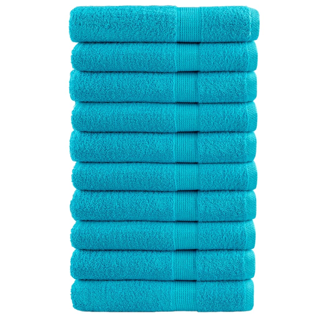 Premium-Handtücher Solund 10 Stk. 600 G/M² Türkis