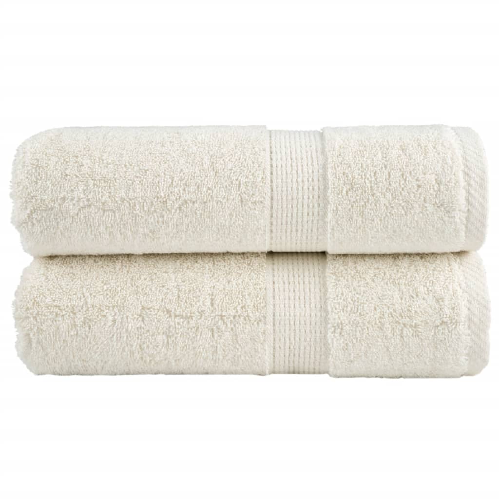 Premium-Gästetücher Solund 2 Stk. Weiß 600 G/M² Creme