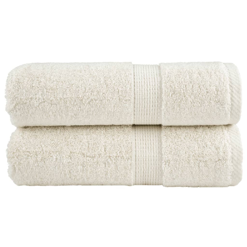 Premium-Gästetücher Solund 2 Stk. Weiß 600 G/M² Creme