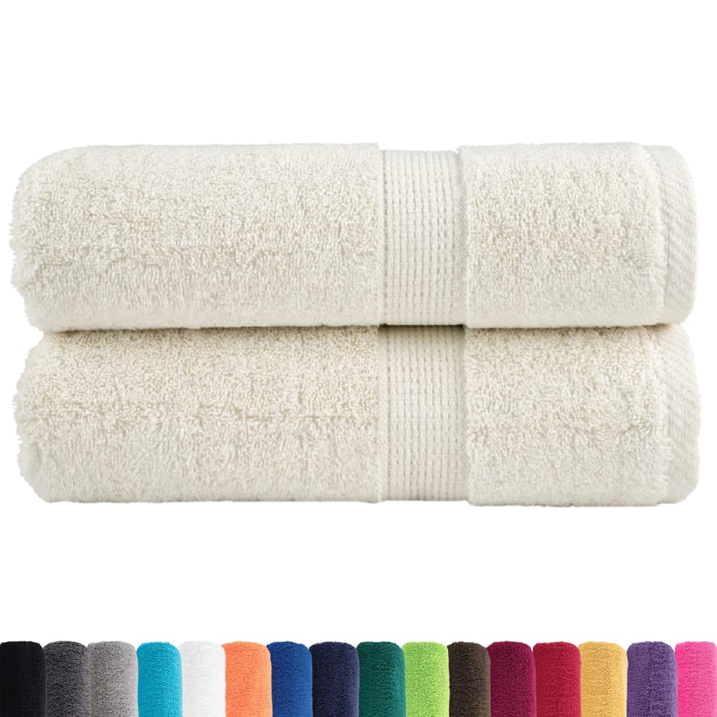 Premium-Gästetücher Solund 2 Stk. Weiß 600 G/M² Creme