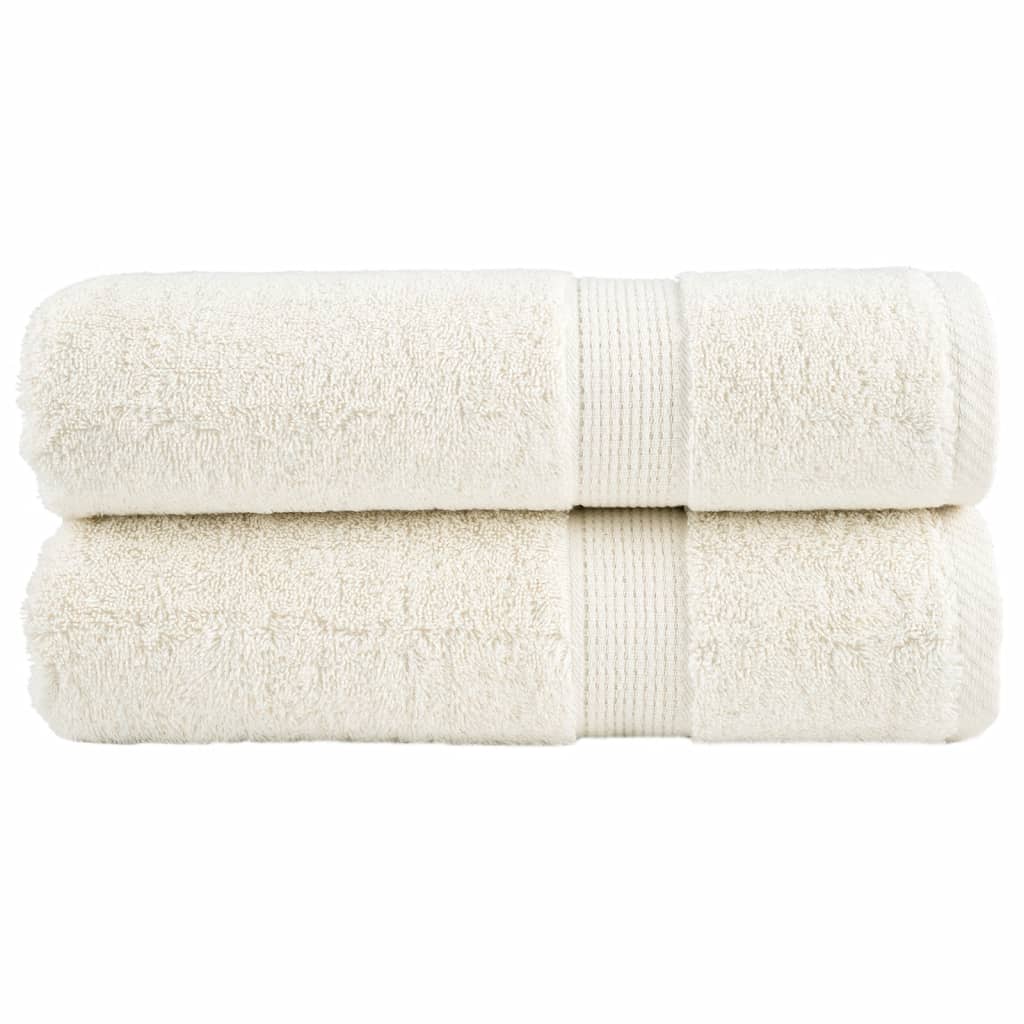 Premium-Gästetücher Solund 2 Stk. Weiß 600 G/M² Creme