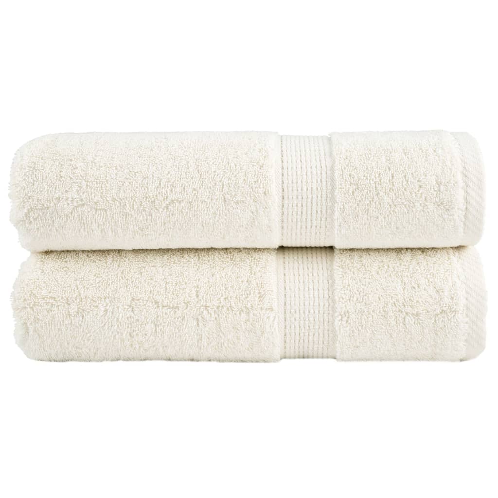 Premium-Gästetücher Solund 2 Stk. Weiß 600 G/M² Creme