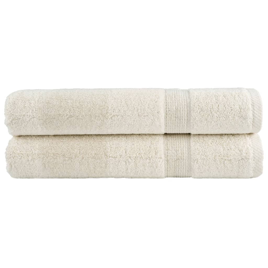 Premium-Gästetücher Solund 2 Stk. Weiß 600 G/M² Creme