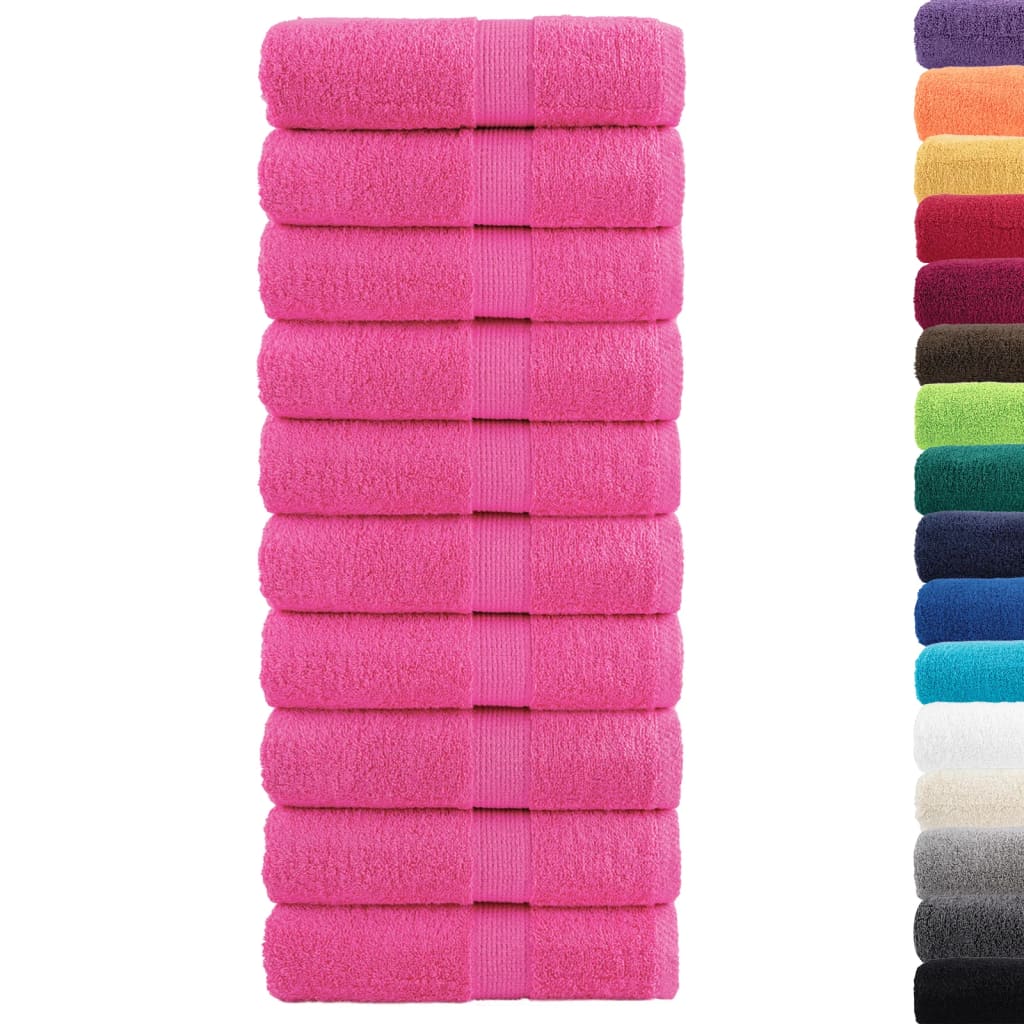 Premium Waschhandtücher Solund 10 Stück 600 G/M² Rosa