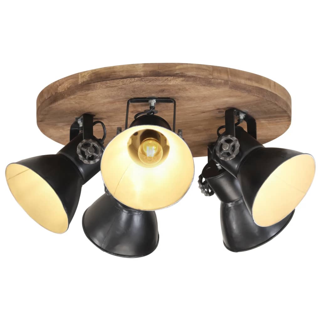 Wandlampe Industriestil 90X25 Cm E27 Schwarz