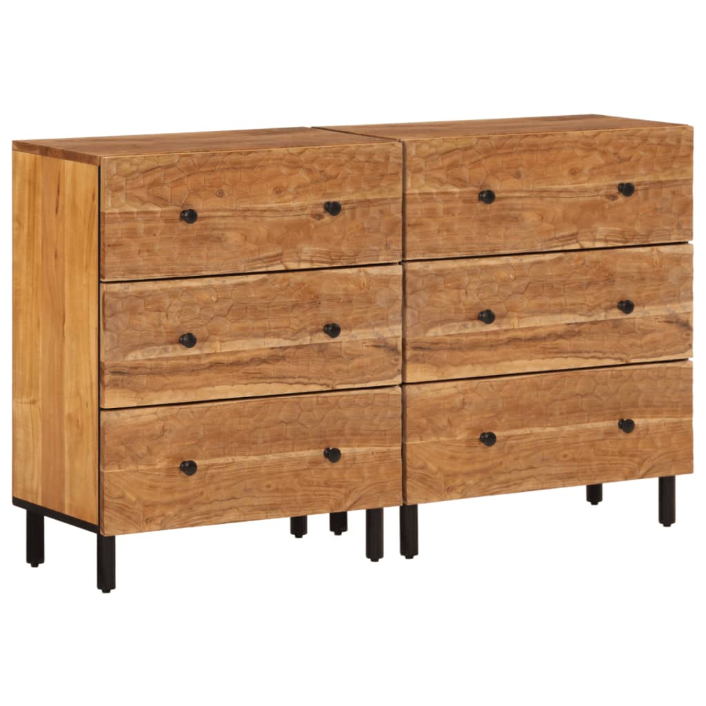 Beistellschränke 2 Stk. 60X33X75 Cm Massivholz Akazie
