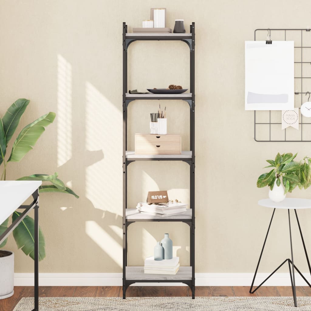 Bücherregal 6 Böden Sonoma-Eiche 80X30X188 Cm Holzwerkstoff