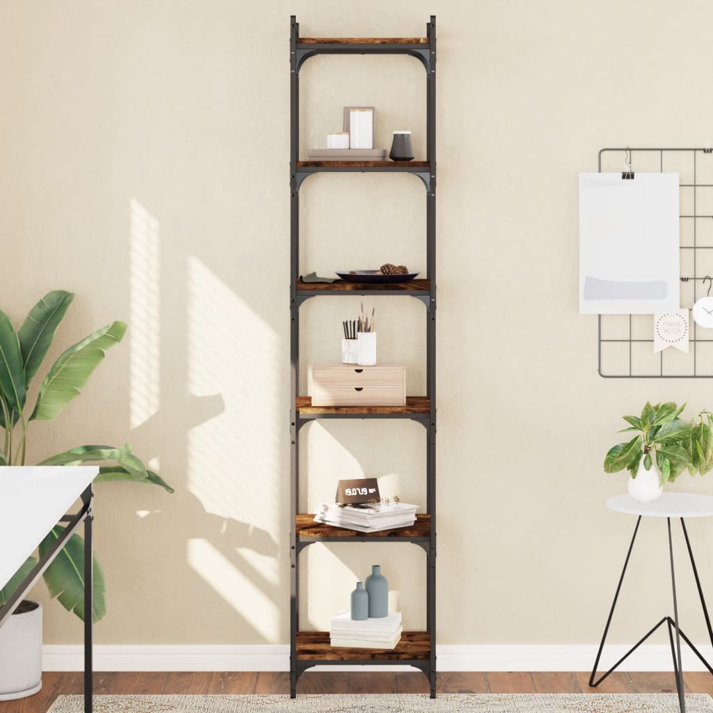 Bücherregal 6 Böden Sonoma-Eiche 80X30X188 Cm Holzwerkstoff