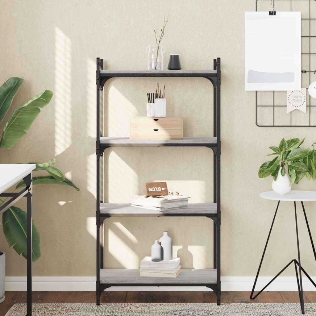 Bücherregal 6 Böden Sonoma-Eiche 80X30X188 Cm Holzwerkstoff