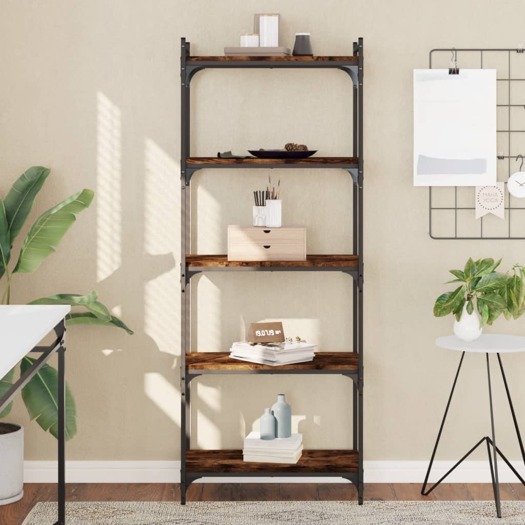 Bücherregal 6 Böden Sonoma-Eiche 80X30X188 Cm Holzwerkstoff