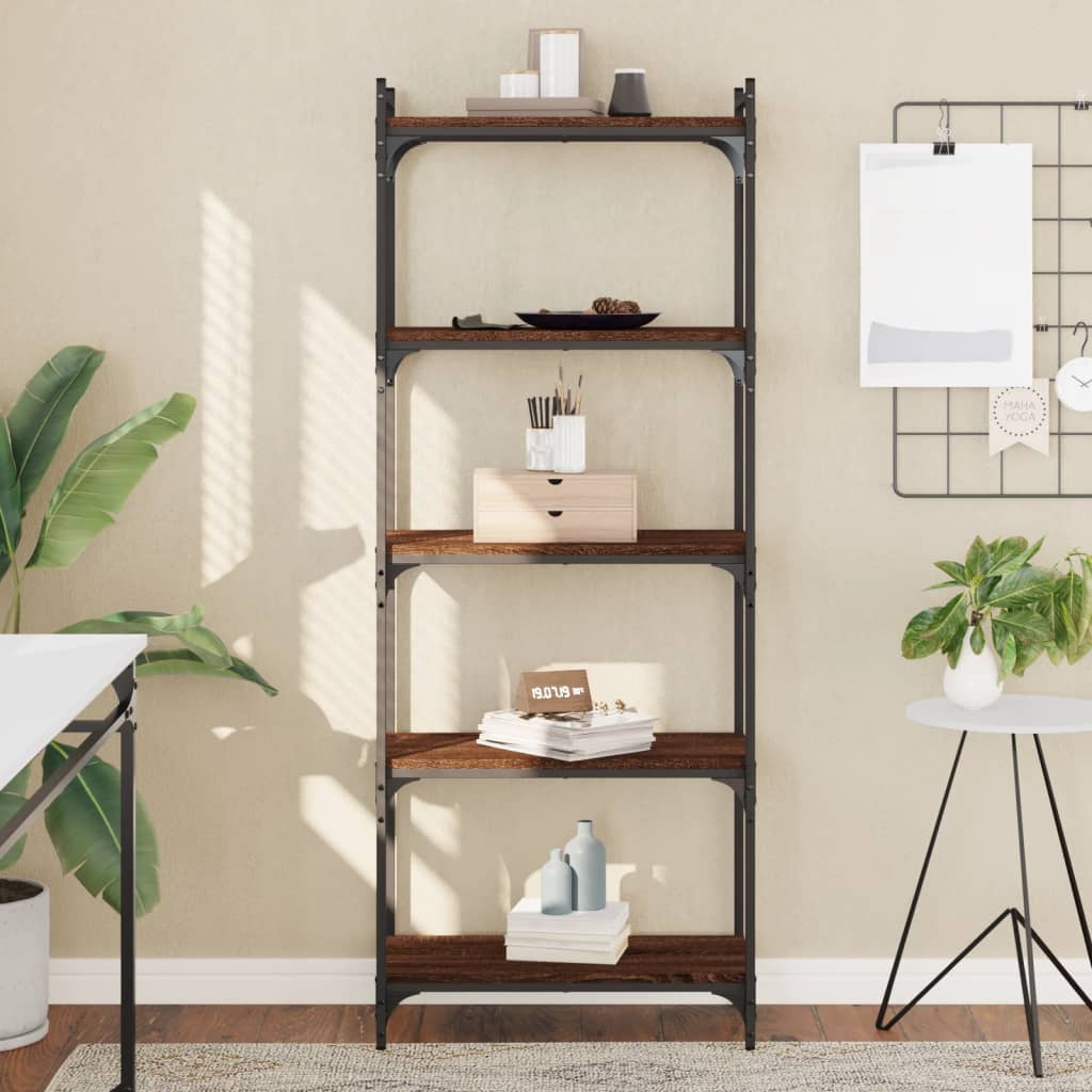 Bücherregal 6 Böden Sonoma-Eiche 80X30X188 Cm Holzwerkstoff