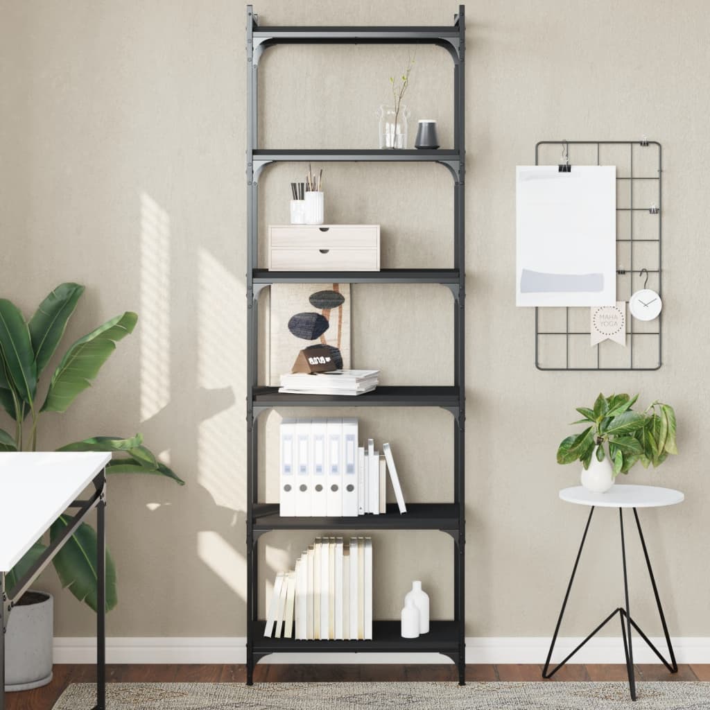 Bücherregal 6 Böden Sonoma-Eiche 80X30X188 Cm Holzwerkstoff