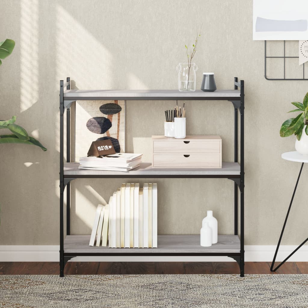 Bücherregal 6 Böden Sonoma-Eiche 80X30X188 Cm Holzwerkstoff