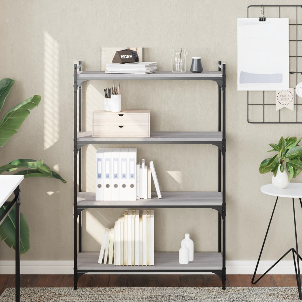 Bücherregal 6 Böden Sonoma-Eiche 80X30X188 Cm Holzwerkstoff