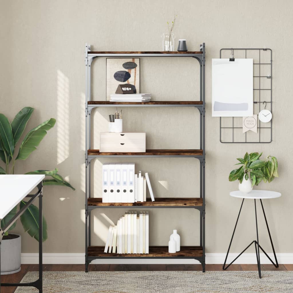 Bücherregal 6 Böden Sonoma-Eiche 80X30X188 Cm Holzwerkstoff