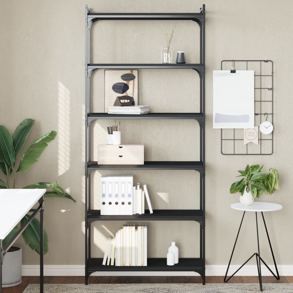 Bücherregal 6 Böden Sonoma-Eiche 80X30X188 Cm Holzwerkstoff