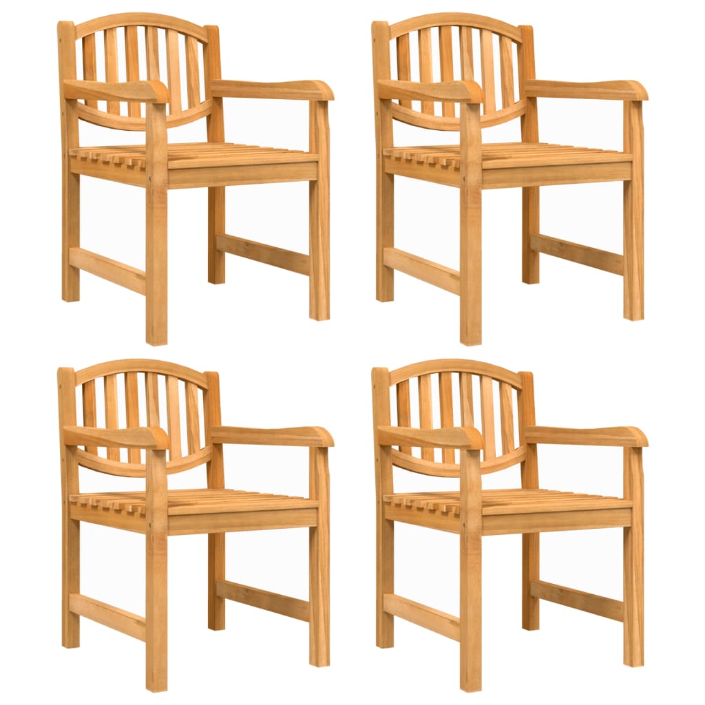 Gartenstühle 4 Stk. 58X59X88 Cm Massivholz Teak