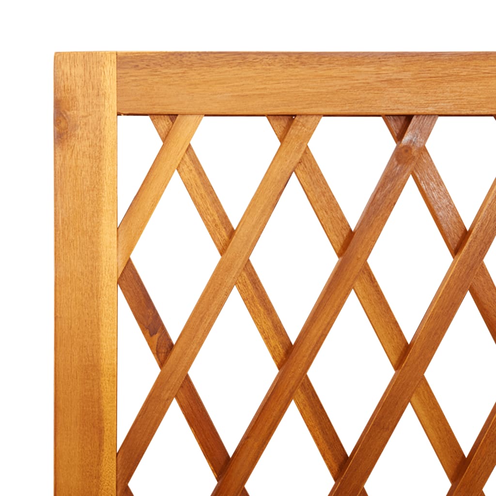 Pflanzkübel Mit Rankgitter & Ablage 55X29,5X152 Cm Akazienholz
