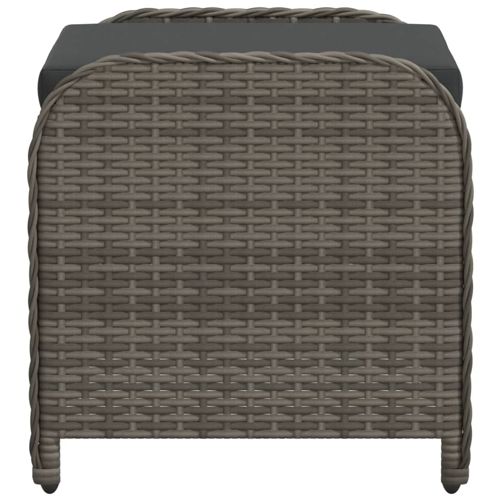 Gartenhocker Mit Kissen 58X46X46 Cm Poly Rattan