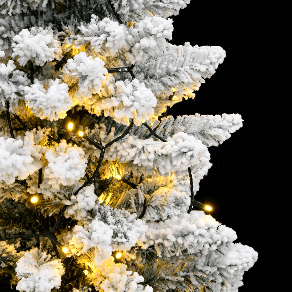 Künstlicher Weihnachtsbaum Klappbar Mit Schnee 300 Leds Grün Und Weiß