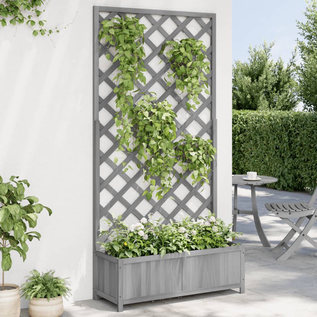 Spalier Mit Blumenkasten Massivholz Tanne