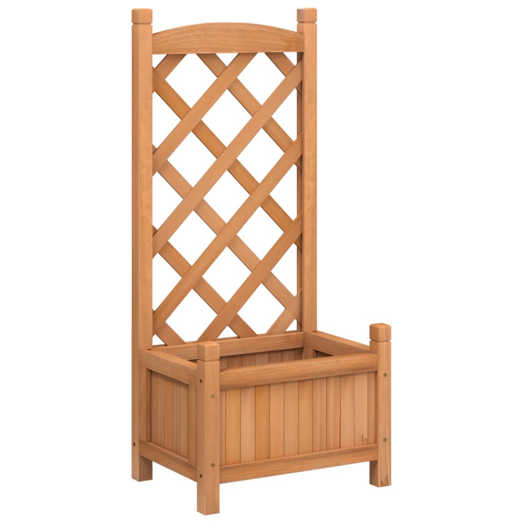 Pflanzkübel Mit Spalier Massivholz Tanne Braun
