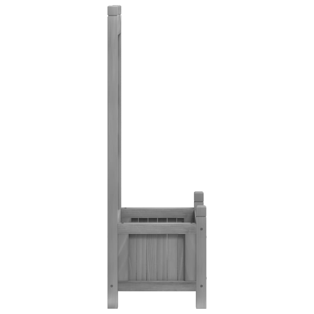 Pflanzkübel Mit Spalier Massivholz Tanne Grau