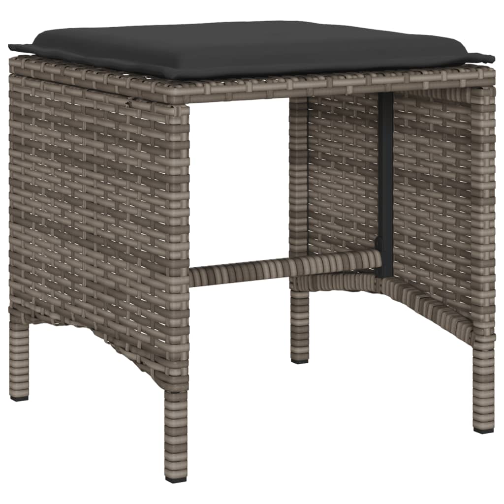 4-Tlg. Garten-Sofagarnitur Mit Kissen Poly Rattan