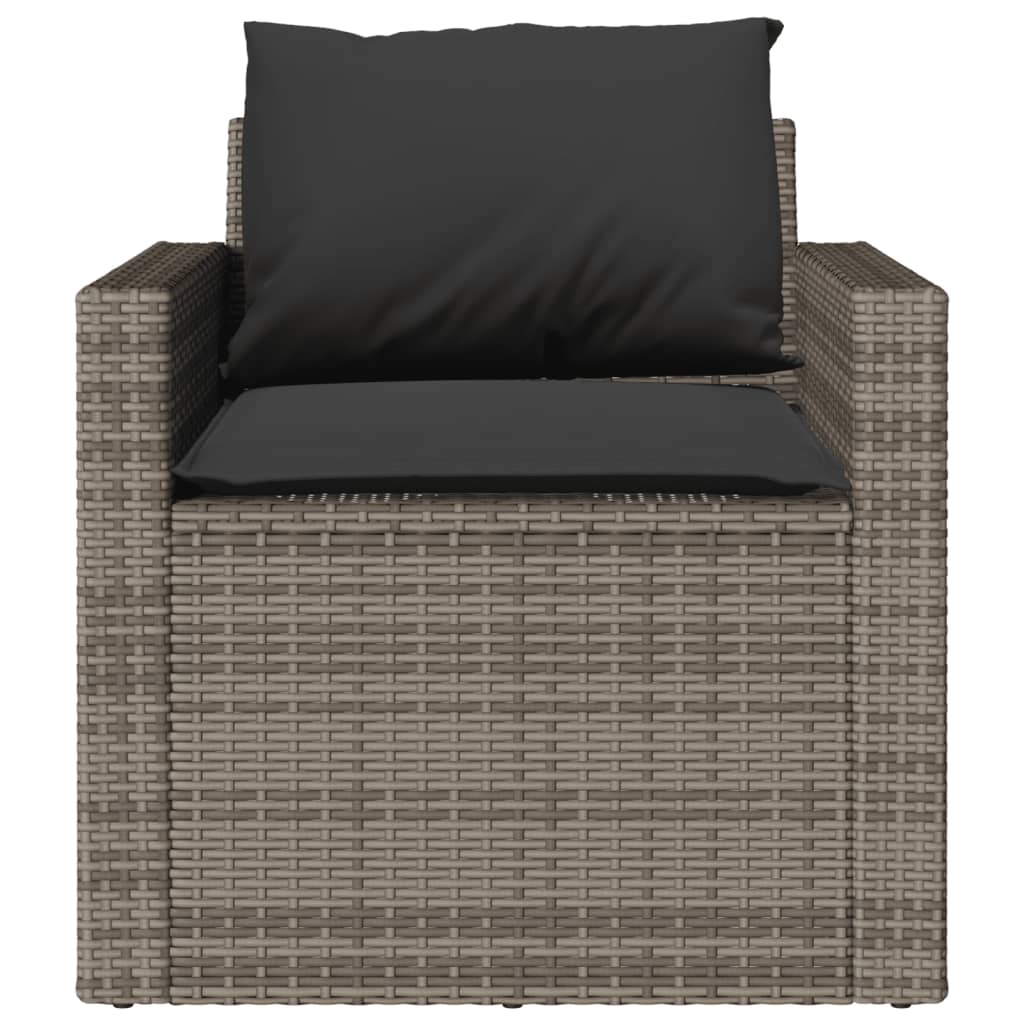 4-Tlg. Garten-Sofagarnitur Mit Kissen Poly Rattan