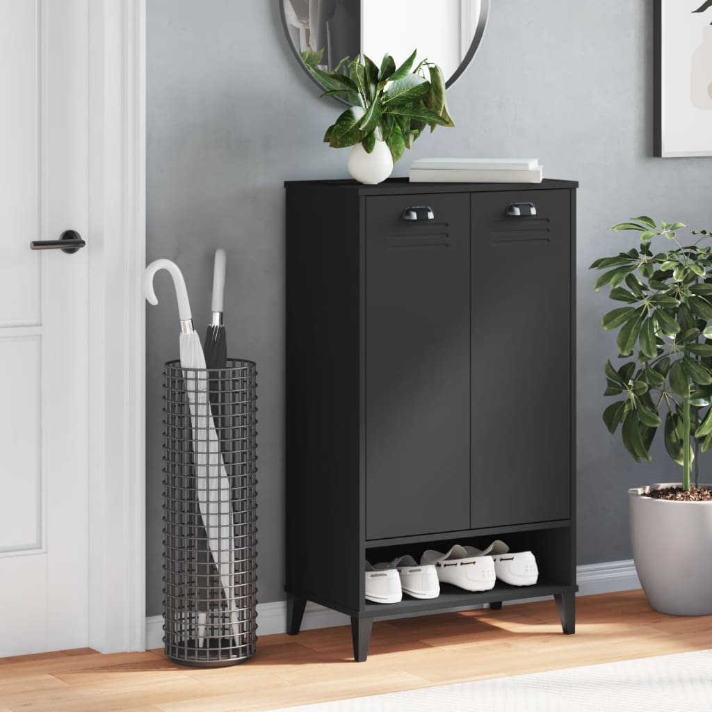 Schuhschrank Viken Holzwerkstoff Schwarz