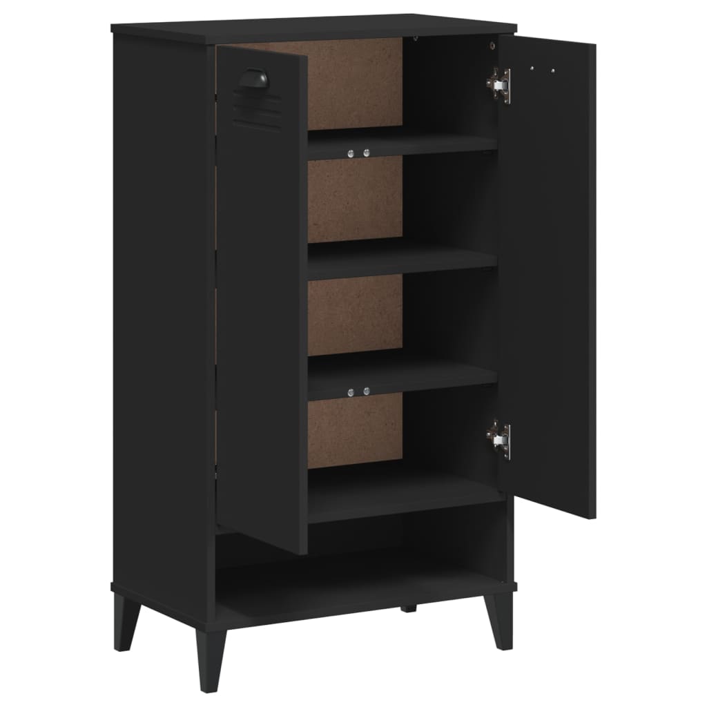 Schuhschrank Viken Holzwerkstoff Schwarz