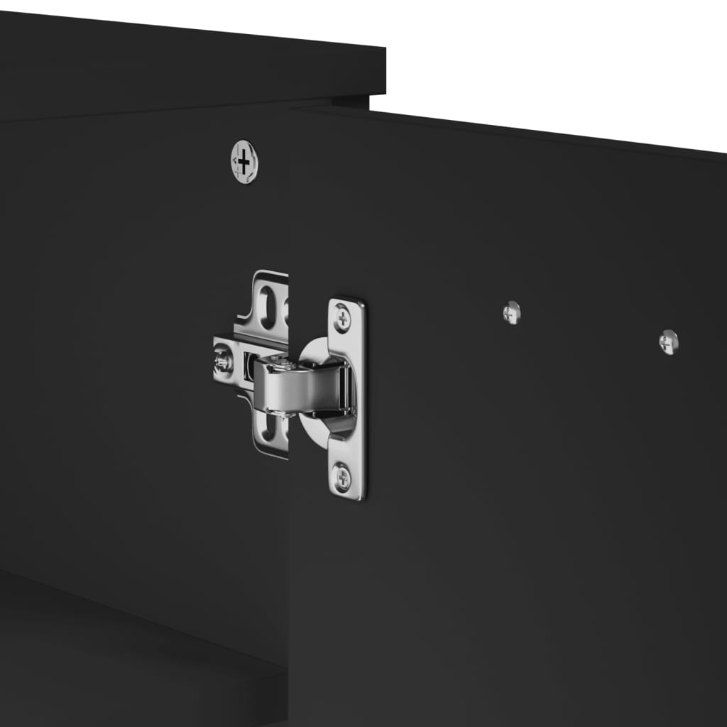 Schuhschrank Viken Holzwerkstoff Schwarz