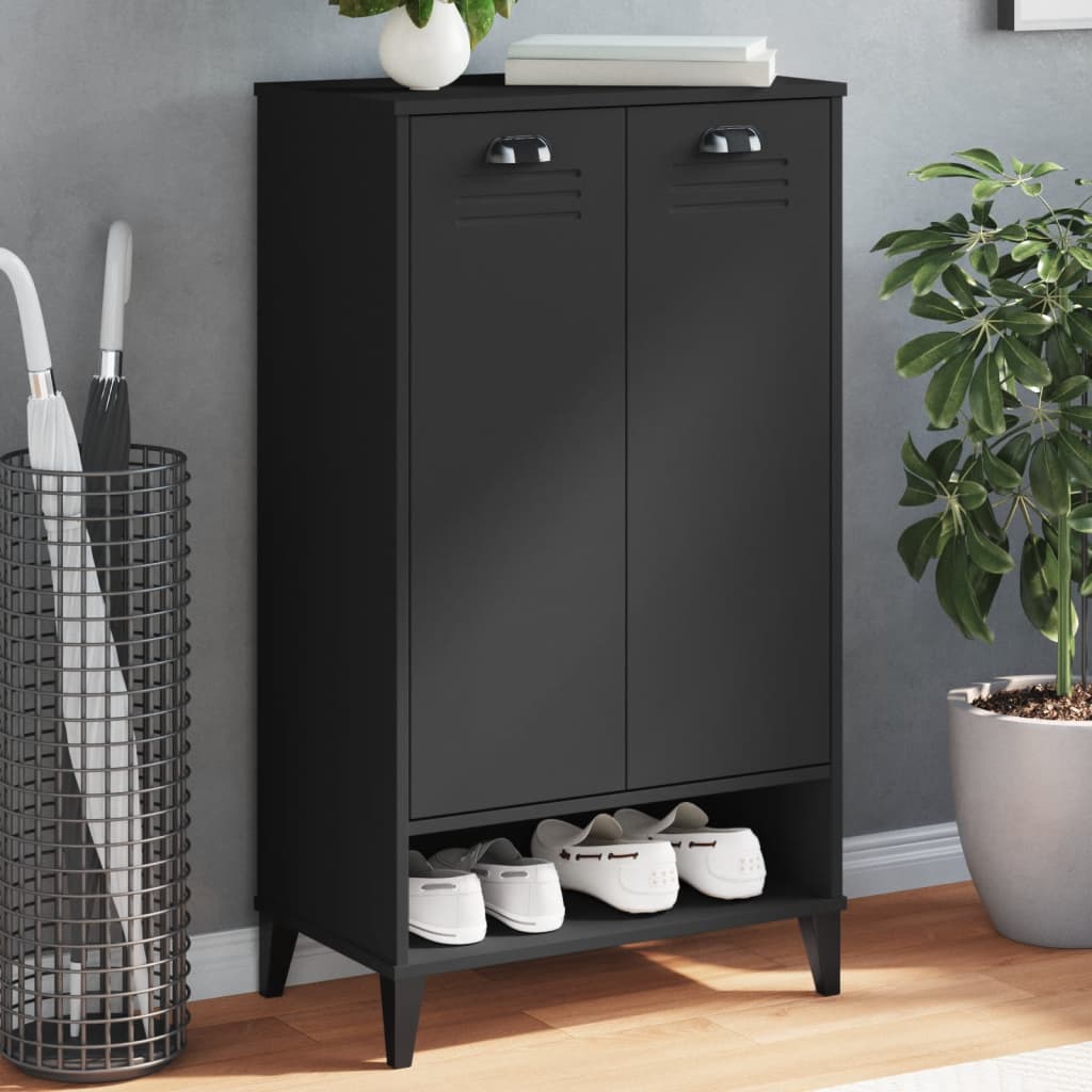 Schuhschrank Viken Holzwerkstoff Schwarz