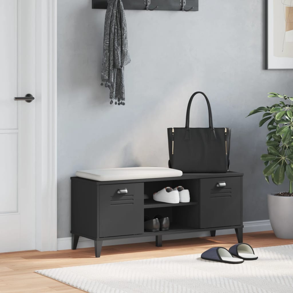 Schuhbank Viken 106X35X45 Cm Holzwerkstoff Schwarz