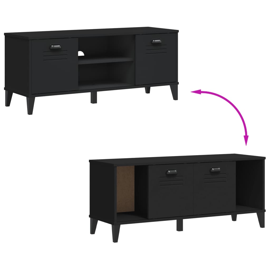 Schuhbank Viken 106X35X45 Cm Holzwerkstoff Schwarz