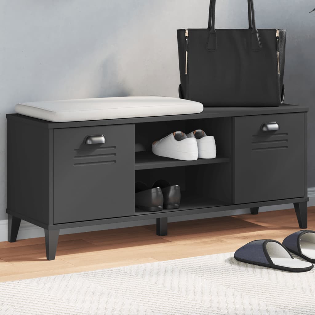 Schuhbank Viken 106X35X45 Cm Holzwerkstoff Schwarz